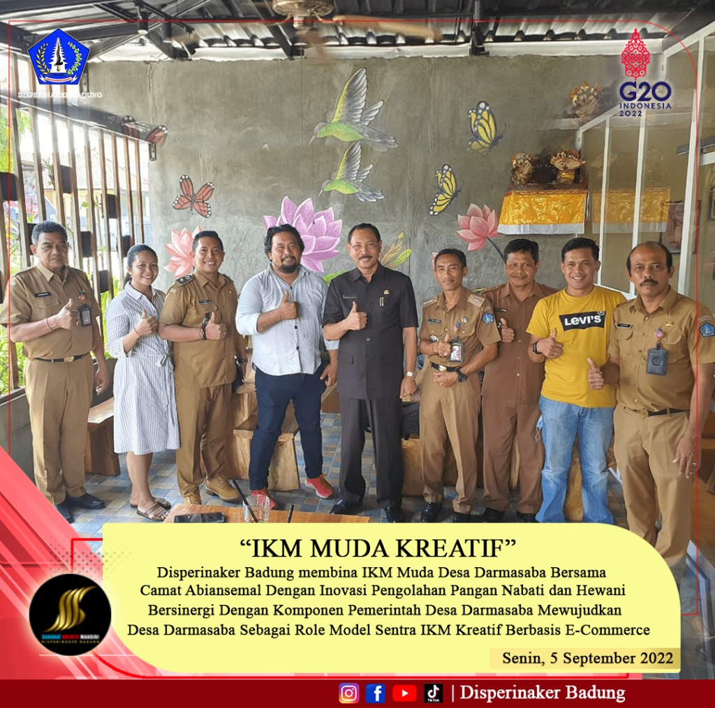 Pembinaan "IKM Muda Kreatif" Desa Darmasaba bersama dengan Camat Abiansemal